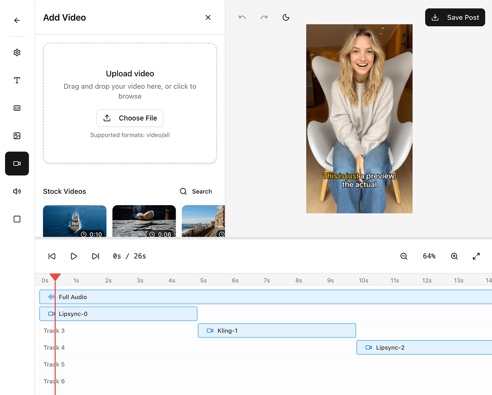 Video and image editor interface